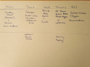 Weekly Dinner Plan